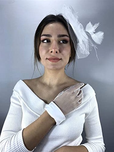 Beyaz Eldiven Ve Beyaz Vualet Nikah Takımı