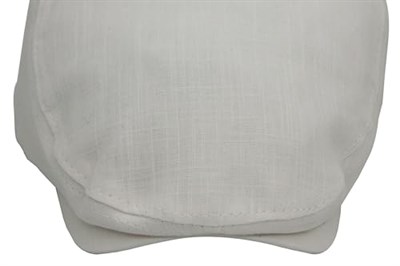 Beyaz Kasket Pamuklu London Flat Cap Şapka