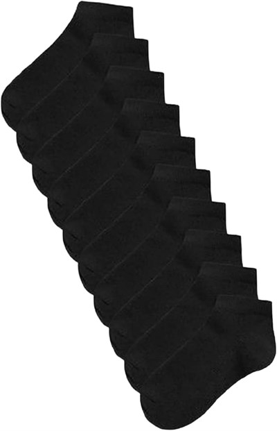Beyaz Patik Çorap 10lu Paket Unisex çorap, Ekonomik Kadın Siyah Çorap, Erkek Siyah beyaz patik çorap