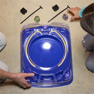 Beyblade Beystadium Arena ile X Drop Attack Savaş Seti, 2 Takara Tomy Üstleri ve Fırlatıcıları, Impact Drake 9-60LR & Hover Wyvern 3-85N, Savaş Oyunu Oyuncakları, 8+ Yaş