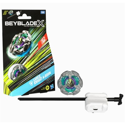 BEYBLADE X Lance Knight 4-80HN Başlangıç Paketi Seti, Savunma Tipi Sağ Dönen Üst ve Başlatıcı; 8 Yaşındaki Erkek ve Kız Çocukları için Savaş Oyuncakları