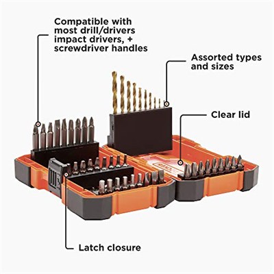 beyond BLACK+DECKER Matkap Ucu Seti/Tornavida Ucu Seti, 46 Parça (BDA46SDDDAEV)