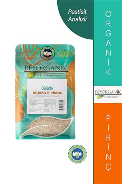 Beyorganik Organik Basmati Pirinç 500gr (PESTİSİT VE AFLATOKSİN ANALİZLİ)
