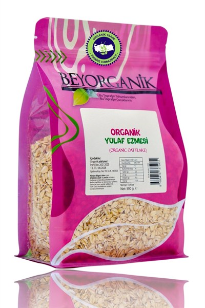 Beyorganik Organik Taze Çekilmiş Yulaf Ezmesi 500 gr