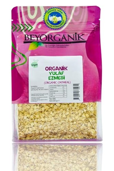 Beyorganik Organik Taze Çekilmiş Yulaf Ezmesi 500 gr