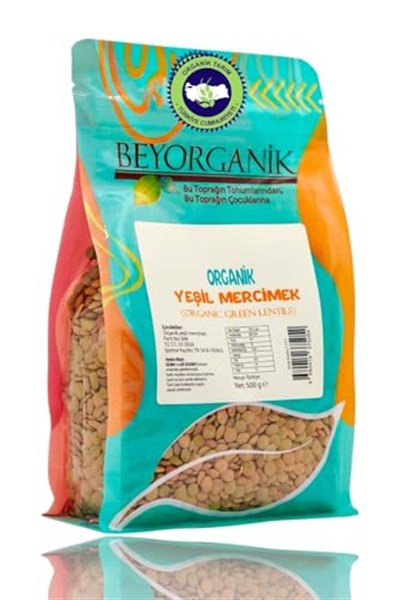 Beyorganik Yeşil Mercimek-Muş 500 Gr