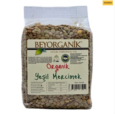 Beyorganik Yeşil Mercimek-Muş 500 Gr