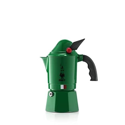 Bialetti 2762 Moka Express Alpina (Dağ Avcıları Korpları) Espresso Pişirici, Alüminyum, Yeşil
