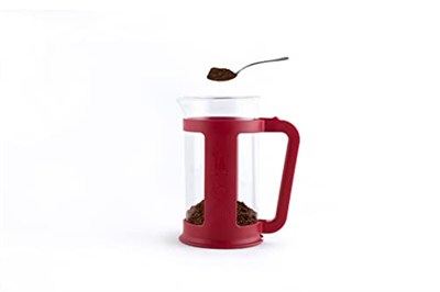 Bialetti 6584 French Press 0,35l Borosolicaat Kırmızı