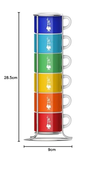 Bialetti - 6lı İstiflenebilir Fincan Seti