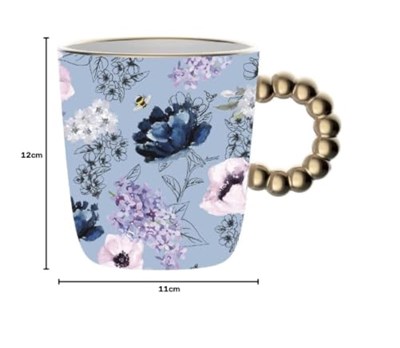 Bialetti Bridgerton Kupa, Porselen, Bulaşık Makinesinde Yıkanamaz, Mikrodalgada Kullanılamaz, 330 ml