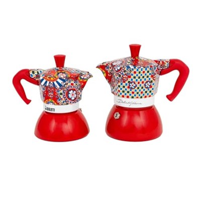 Bialetti Dolce & Gabbana Mochinduction 2 Kupa İndüksiyon ve Doğrudan Ateş (Kahve Makinesi, Espresso Makinetta)