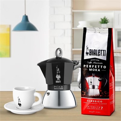 Bialetti İndüksiyon Mokapot Siyah (6 Cup)