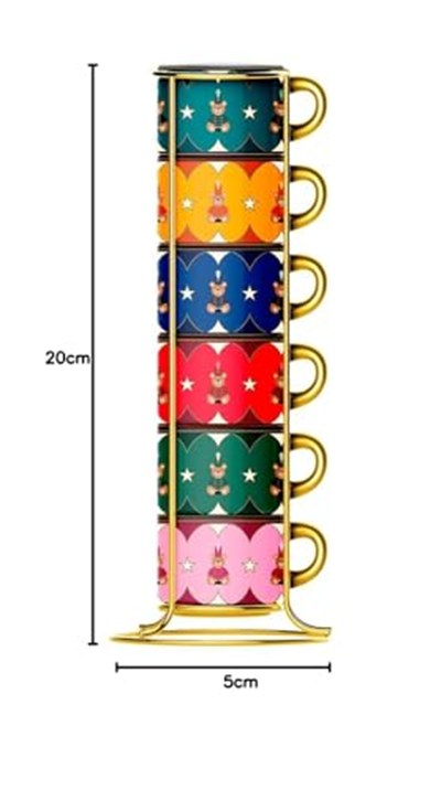 Bialetti İstiflenebilir 6LI Kahve Fincanı 