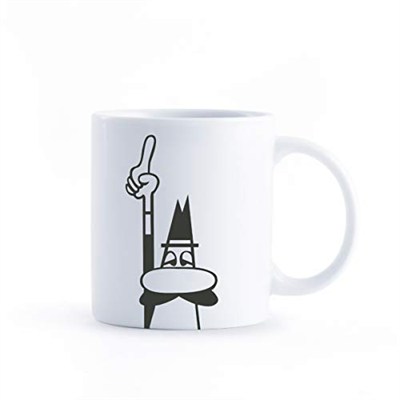 Bialetti - Kupa - Mug - 250mL - Bialetti İkonik Bıyıklı Adam Desenli - Porselen