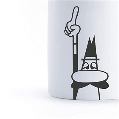 Bialetti - Kupa - Mug - 250mL - Bialetti İkonik Bıyıklı Adam Desenli - Porselen