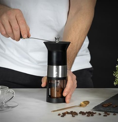 Bialetti - Manuel Kahve Değirmeni - Paslanmaz Çelik - Mat Siyah