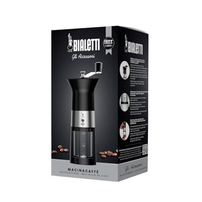 Bialetti - Manuel Kahve Değirmeni - Paslanmaz Çelik - Mat Siyah
