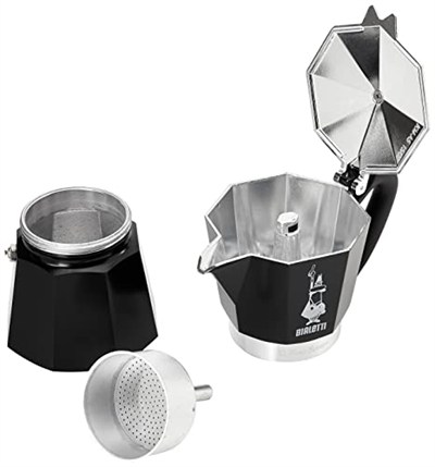Bialetti - Moka Express Italia: 1 Cup Ocak Üstü Espresso Pişirici - 40ml - Karma Renk - Alüminyum Gövde - Patentli Güvenlik Valfi - Tüm Ocak Türleri İçin Uygundur (İndüksiyon Hariç)