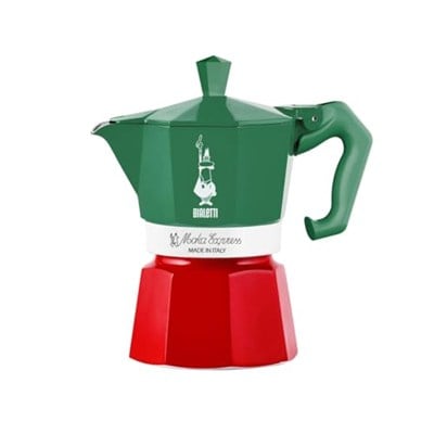 Bialetti Moka Pot Exclusive Italia 3 Cup Yeşil Kırmızı
