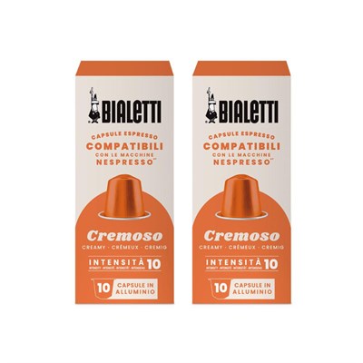Bialetti Nespresso Uyumlu Kapsül Kahve Cremoso 20 Adet
