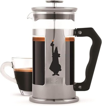 Bialetti - Preziosa French Press: Yaklaşık 1L kapasiteli kahve hazırlayıcı - 18/10 Paslanmaz Çelik Gövde - Bulaşık Makinesinde Yıkanabilen Borosilikat Cam Sürahi - Paslanmaz Çelik Filtre Sistemi