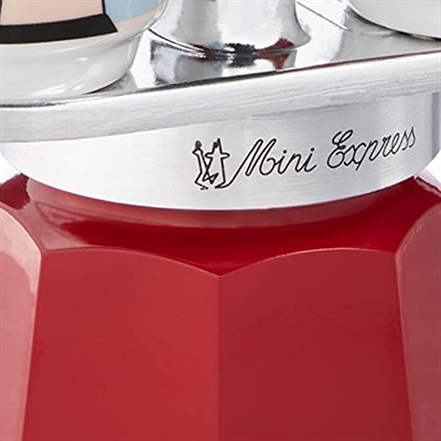 Bialetti - Set Mini Express: Ocak Üstü Espresso Pişirici + 2 Cups - Magrite Serisi
