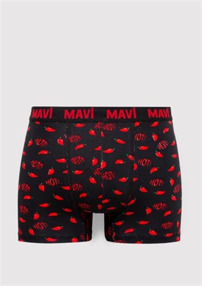 Biber Detaylı Siyah Boxer 0911631-900