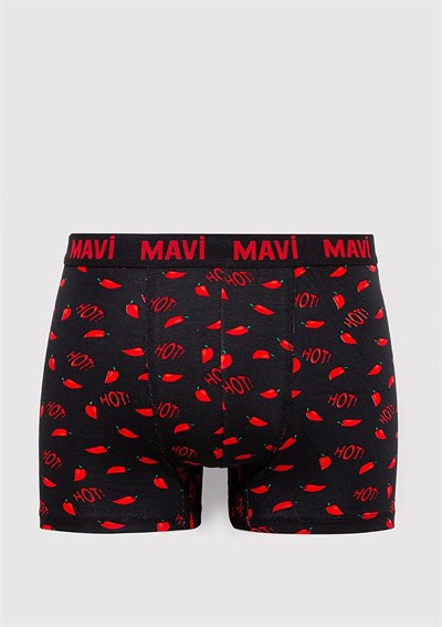 Biber Detaylı Siyah Boxer 0911631-900