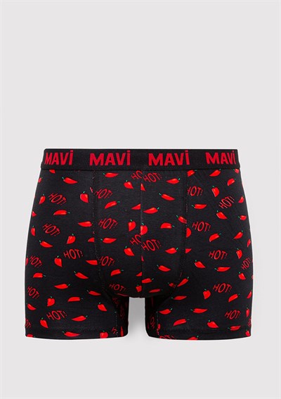 Biber Detaylı Siyah Boxer 0911631-900