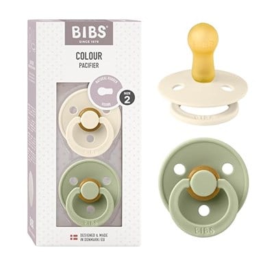 Bibs Colour İkili Kauçuk Emzik- Ivory/Sage 6+ Ay