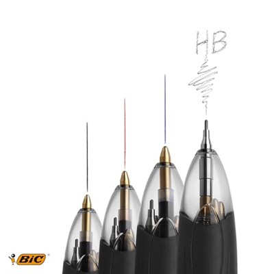 Bic 4 Colour Multifunction Black/Blue/Red/Pencil PK12