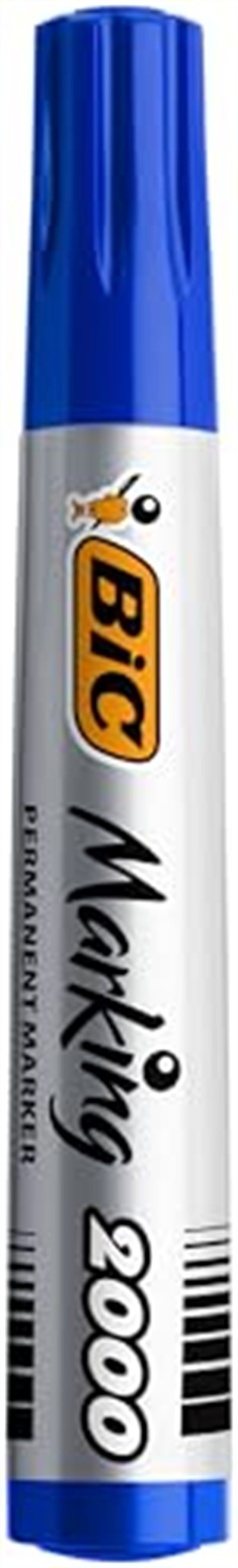 BIC Intensity Marker 2000 Yuvarlak Uçlu Permanent Markör, Mavi, 12li Kutu, 1.7 mm Sağlam Uç, Hızlı Kuruyan Mürekkep