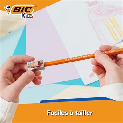 BIC Kids Evolution Kuru Boya Kalemi, 24lü Kutu, Kıymık Oluşturmaz, Çiğnemeye Karşı Dayanıklı, Kolay Açılır