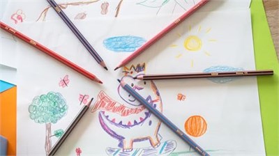 BIC Kids Evolution Stripes Kuru Boya Kalemi, 24lü Kutu