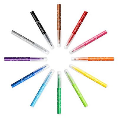 BIC Kids Kid Couleur XL Keçeli Kalem, 12 Yıkanabilir Renkte, Kalın Uçlu, Karton Kutuda, 3 Yaşından İtibaren