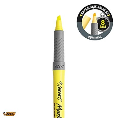 BIC Marking Highlighter Grip Fosforlu Kalem Karışık Renk 3+1li Blister