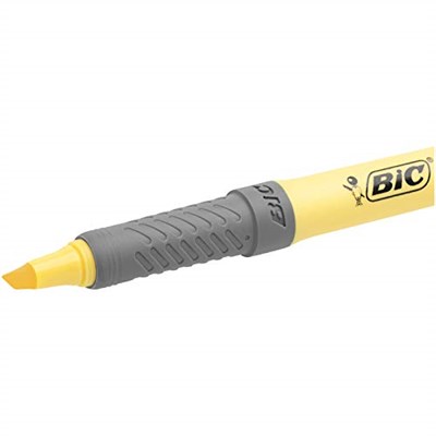 BIC Pastel fosforlu kalem, 4 farklı pastel renkte, çizgi kalınlığı: 1,6 mm – 3,3 mm, kuruma korumalı, renkli