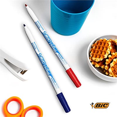 BIC Velleda 1721 Çocuk Beyaz Tahta Kalemi, Karışık Renk, 8li Poşet