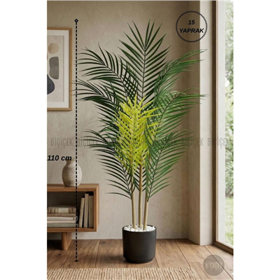 Biçiçek 110 Cm 3 Gövdeli Yapay Areka Ağacı