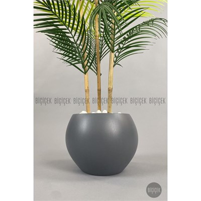 Biçiçek 120cm Areka Ağacı 24 Yapraklı Küre Saksıda 2