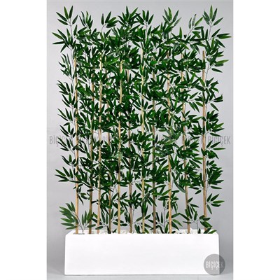 Biçiçek Bambu Separator 170 Cm 10 Dallı Yoğun Yapraklı Beyaz