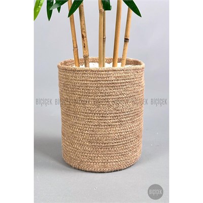 Biçiçek Yapay Bambu Ağacı 6 Dallı 150 Cm Yoğun Yapraklı Jütsaksı
