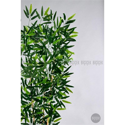 Biçiçek Yapay Bambu Ağacı 6 Dallı 150 Cm Yoğun Yapraklı Hasır4