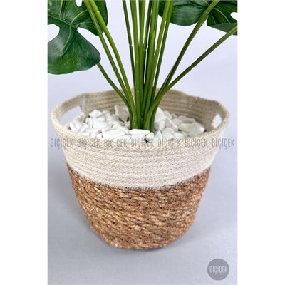 Biçiçek Yapay Monstera Deve Tabanı 65-70 Cm Hasir3