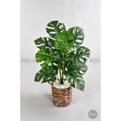 Biçiçek Yapay Monstera Deve Tabanı 65-70 Cm Çok Renkli