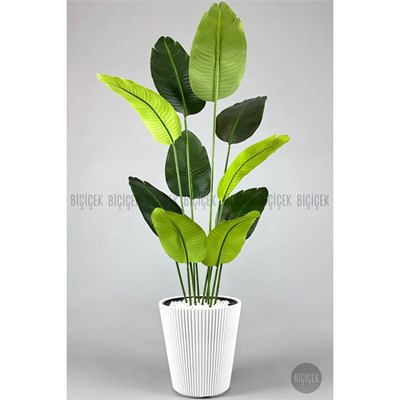Biçiçek Yapay Muz Ağacı 145-185 Cm Beyaz3