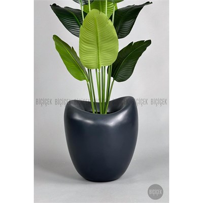 Biçiçek Yapay Muz Ağacı 145-185 Cm Gri