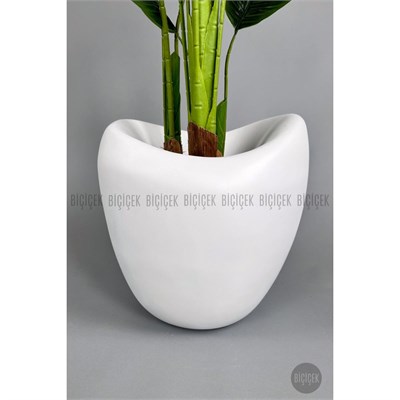 Biçiçek Yapay Muz Ağacı 185-220 Cm Beyaz