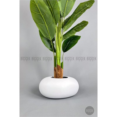 Biçiçek Yapay Muz Ağacı 185-220 Cm Beyaz1